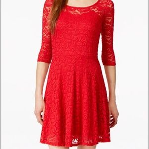 Material Girl lace skater dress